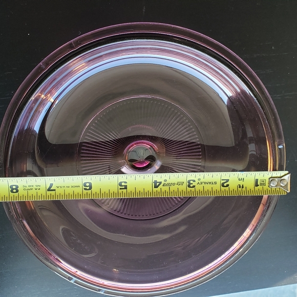 Vintage Pyrex/Corning #27/V2/5Cup Cranberry Purple Glass Cookware Lid Only - Picture 13 of 14